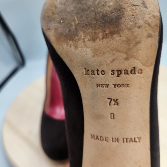 Kate Spade Womens chocolate brown "Kristen" Rounded Toe 7.5B - Picture 8 of 11